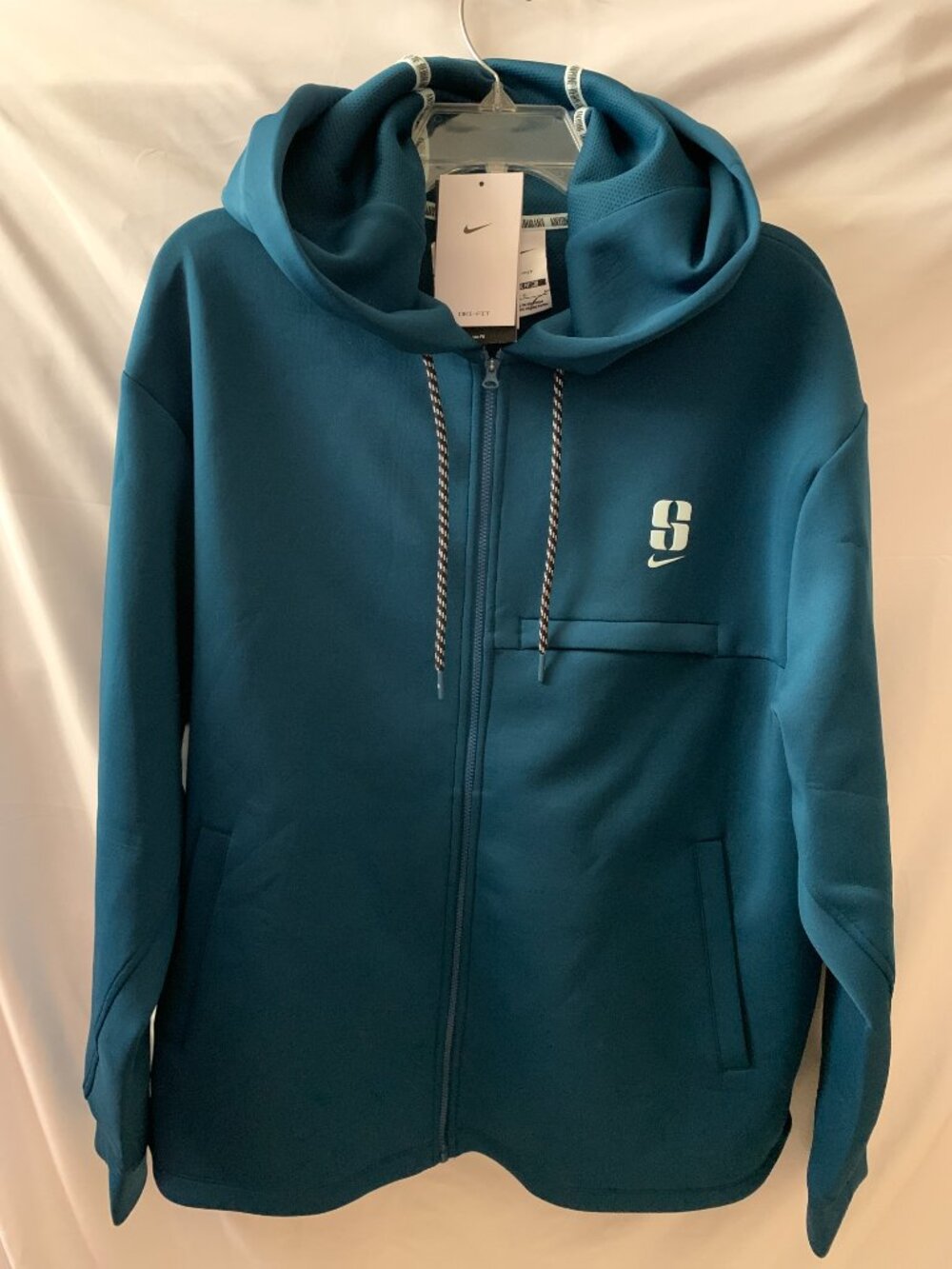 NIKE x Sabrina Ionescu Loose-Fit Full-Zip Basketball Hoodie in Blue Force Sz LAR